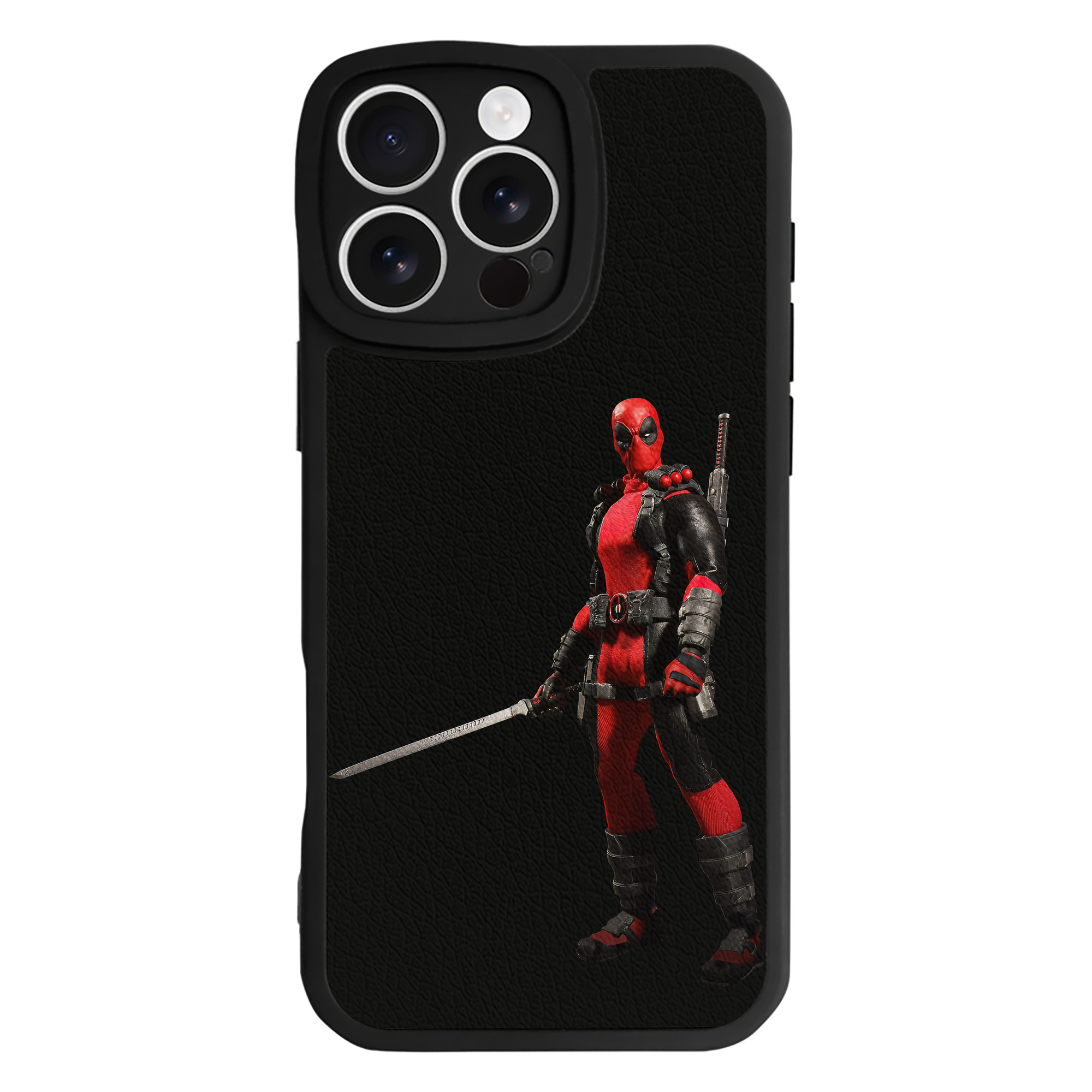 （画像用） Deadpool デッドプール 【iPhone 16シリーズ対応】シリコンスマホケース（レザー調） 材質：シリコン